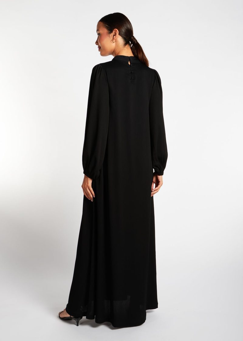 Balloon Sleeve Abaya Black 3