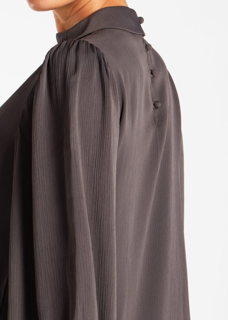 Balloon Sleeve Abaya Charcoal