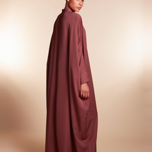 Batwing Abaya Pink Coffee 3