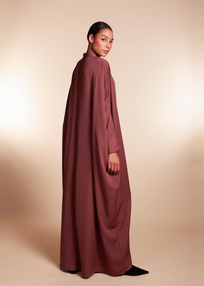 Batwing Abaya Pink Coffee 3