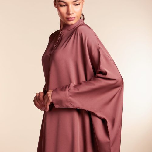 Batwing Abaya Pink Coffee 4