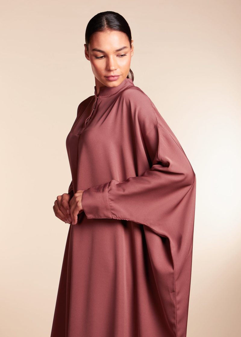 Batwing Abaya Pink Coffee 4