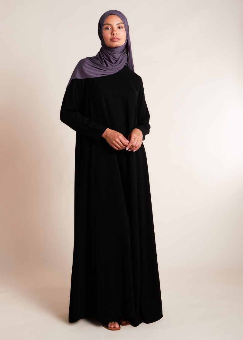 Collared V Neck Abaya 1