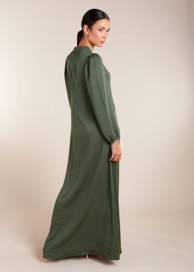 Crinkled Abaya Sage 2