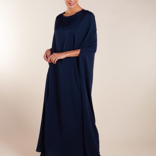 Crinkled Kaftan Navy 1