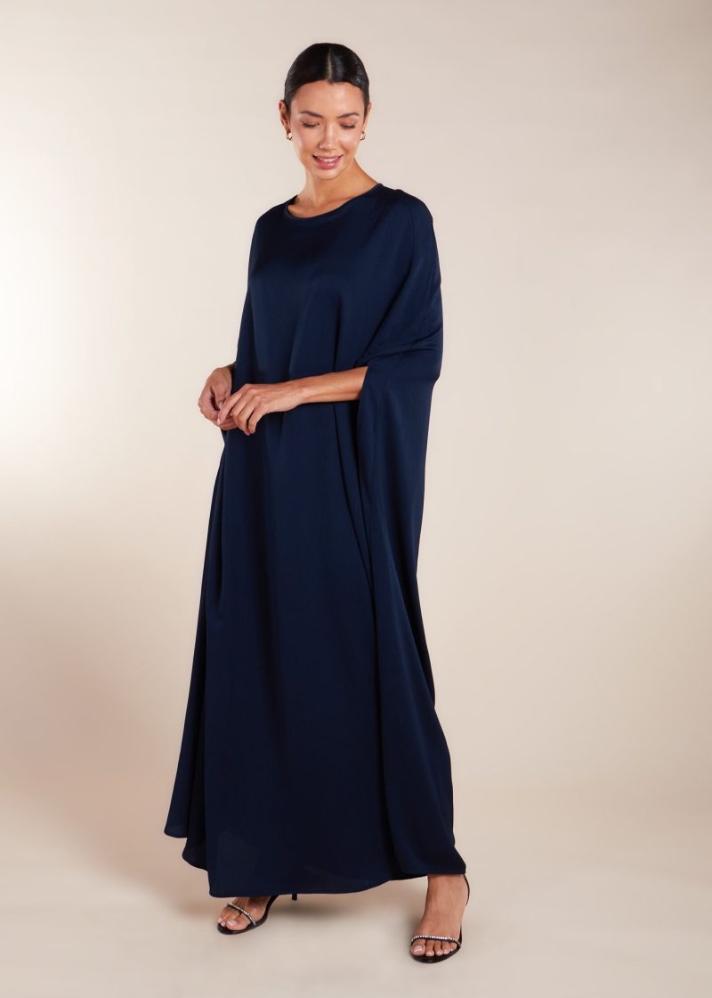 Crinkled Kaftan Navy 1