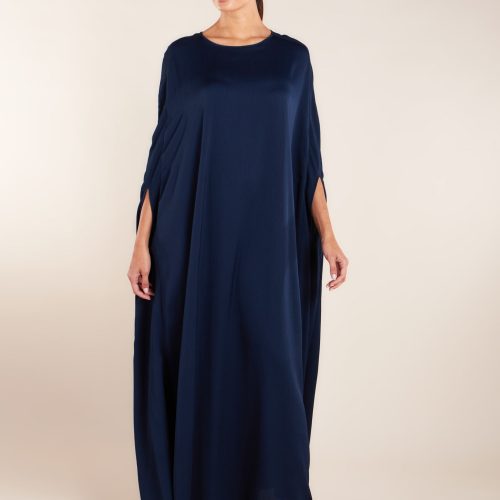 Crinkled Kaftan Navy 2