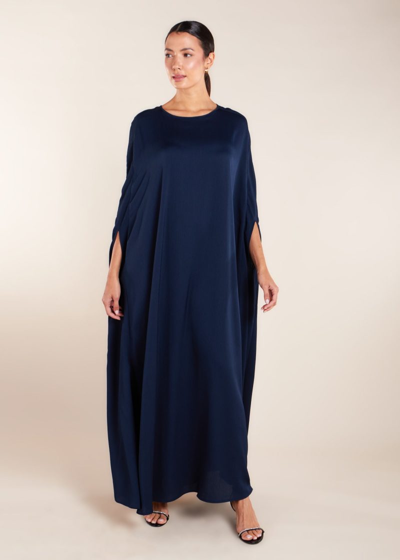 Crinkled Kaftan Navy 2