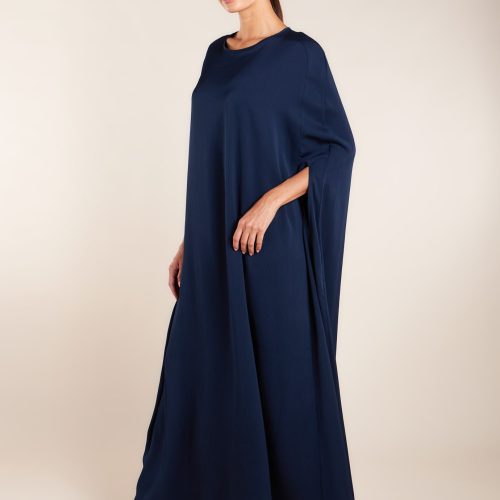 Crinkled Kaftan Navy 3