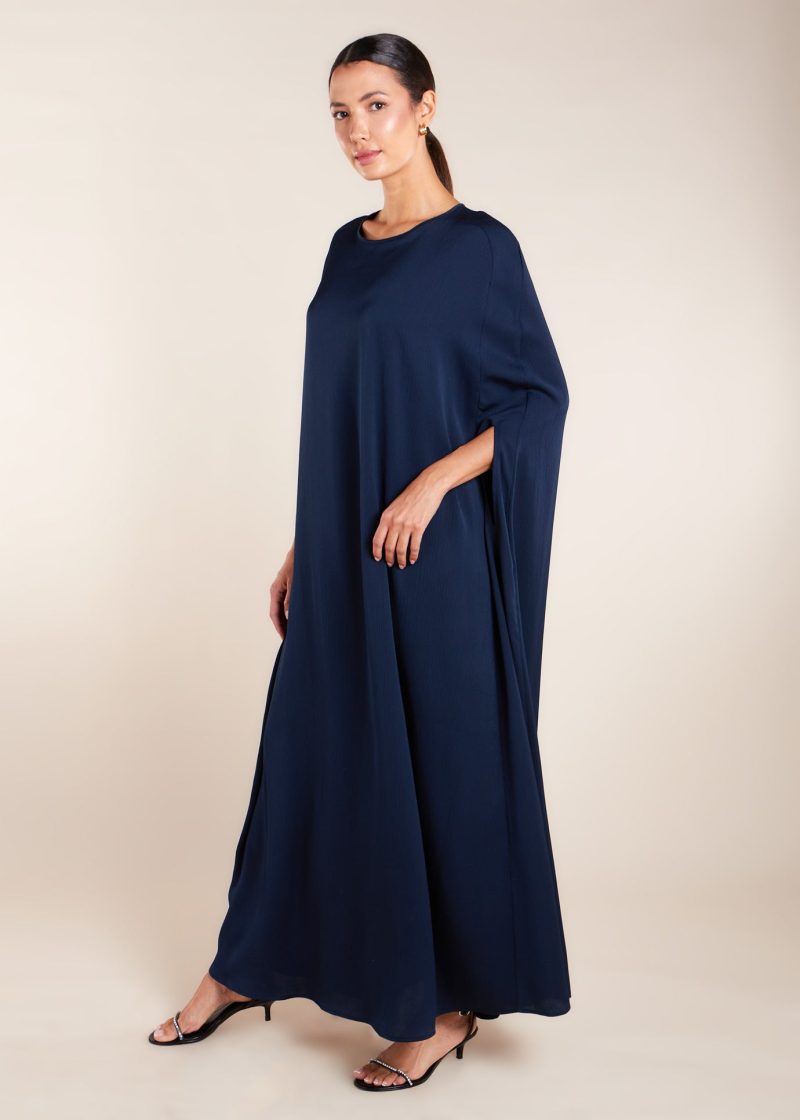 Crinkled Kaftan Navy 3