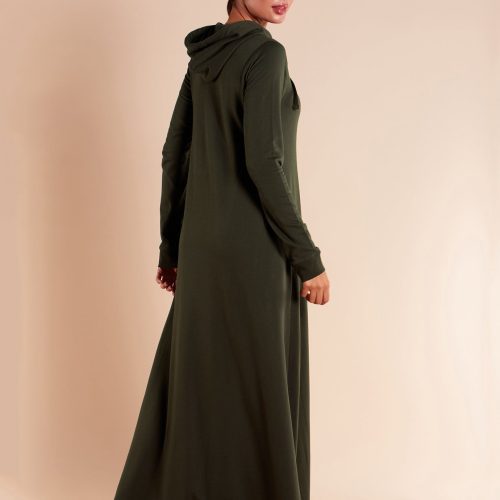 Hoody Abaya Khaki 5