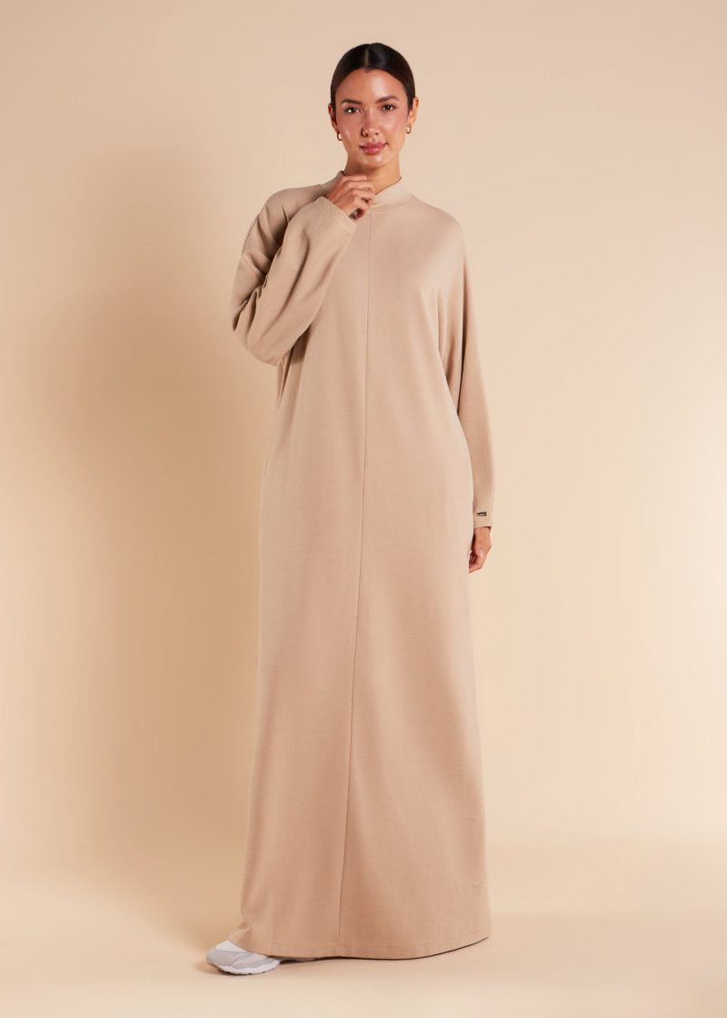 Knitted Abaya Cream 1