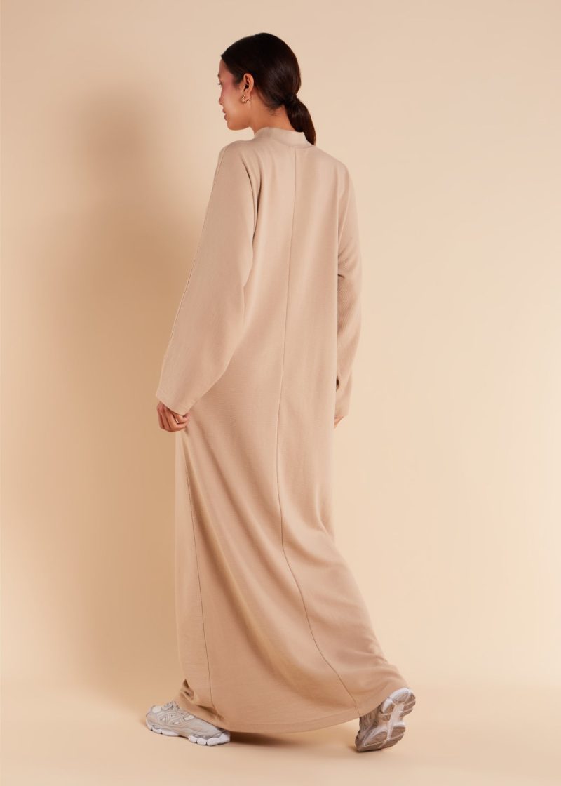 Knitted Abaya Cream 2