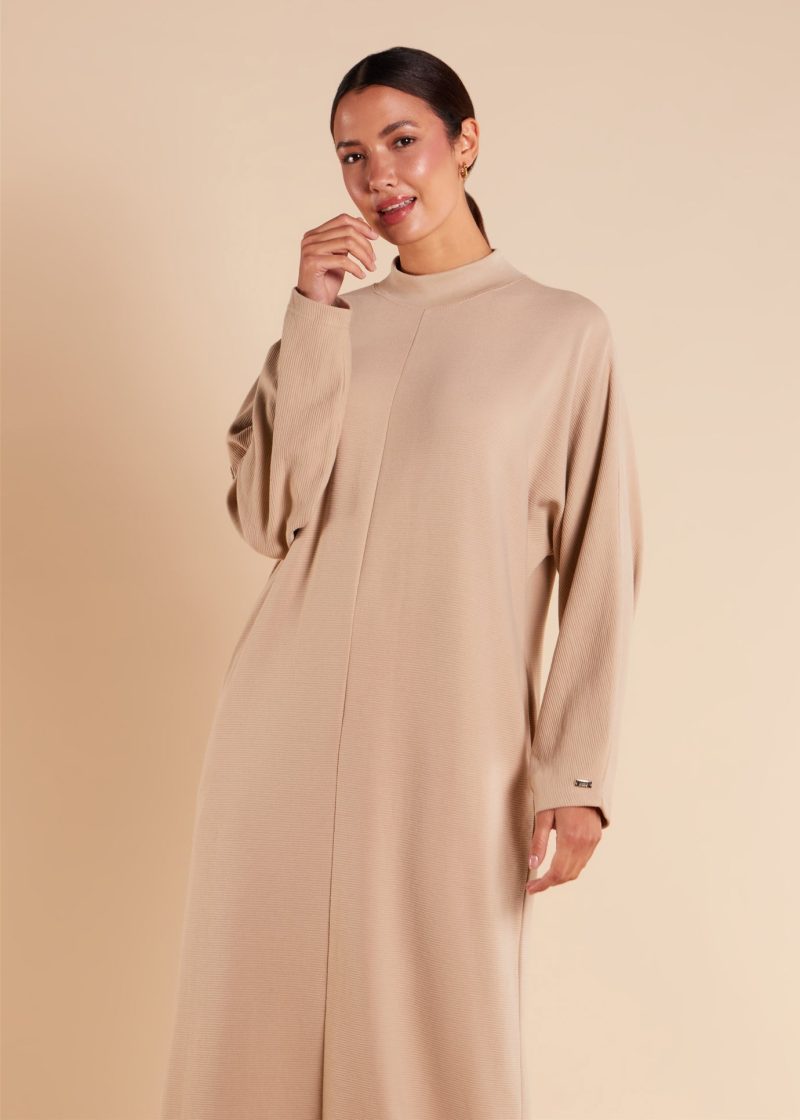 Knitted Abaya Cream 3