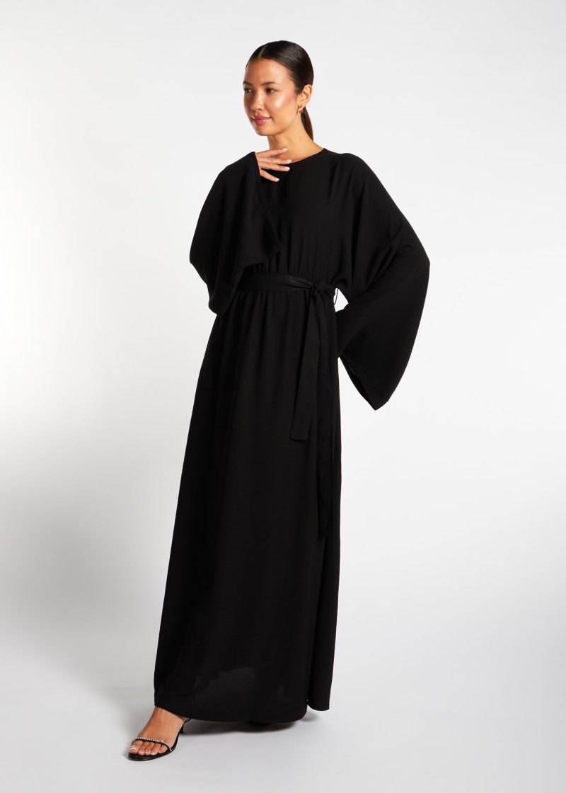 Loose Fit Abaya Black 2