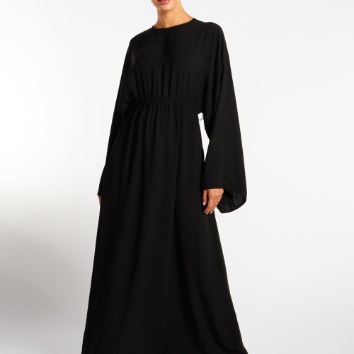 Loose Fit Abaya Black 3