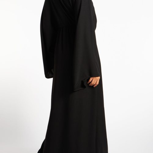 Loose Fit Abaya Black 4