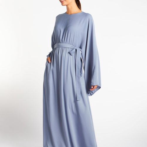 Loose Fit Abaya Blue 3