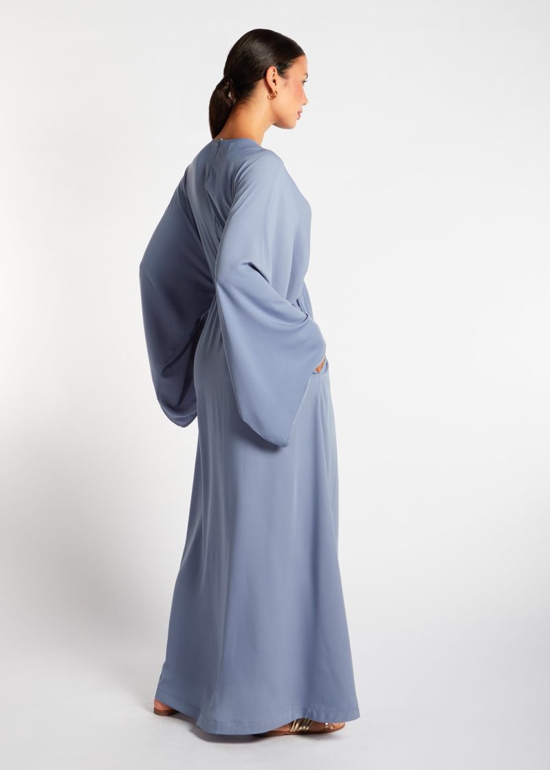 Loose Fit Abaya Blue 5