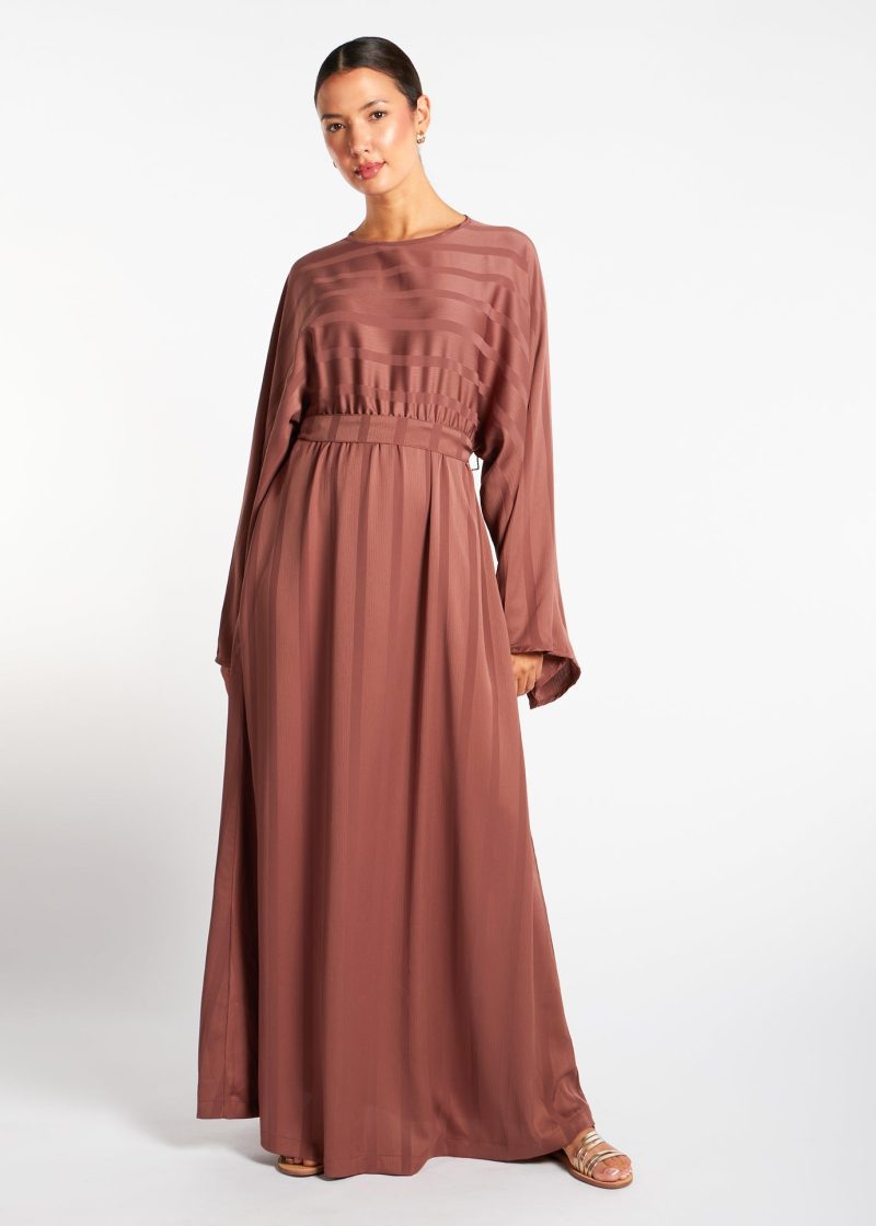 Loose Fit Abaya Dusky Taupe 1