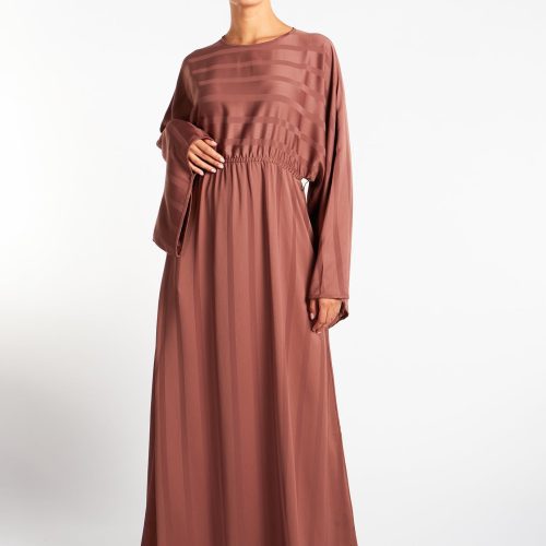 Loose Fit Abaya Dusky Taupe 3