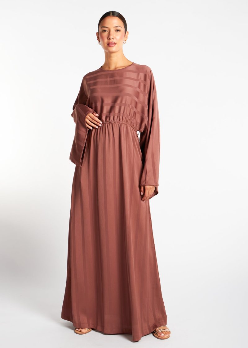 Loose Fit Abaya Dusky Taupe 3