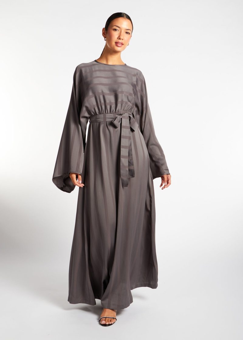 Loose Fit Abaya Grey 1