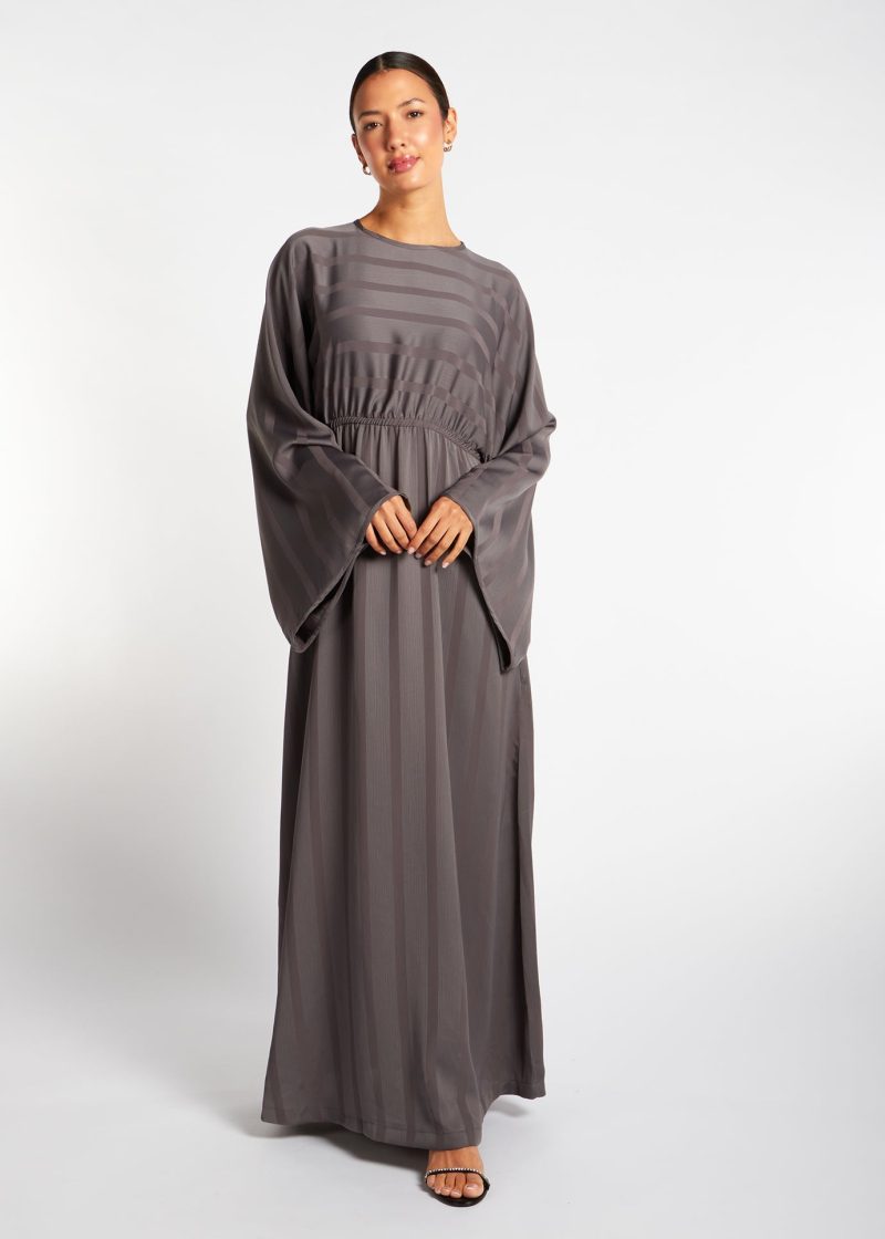 Loose Fit Abaya Grey 2