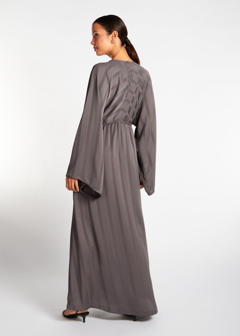 Loose Fit Abaya Grey 4