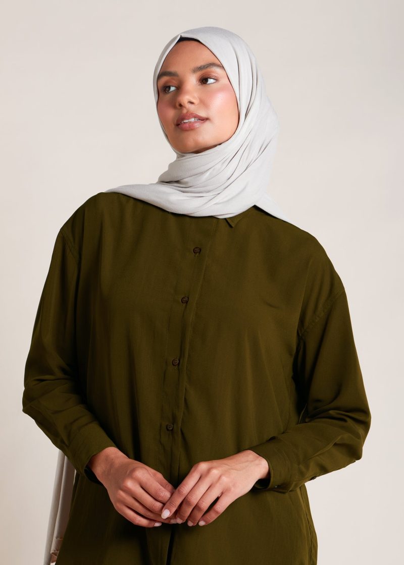 Mid Length Shirt Olive 6