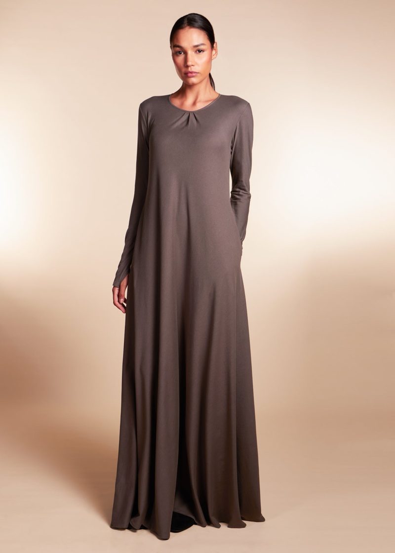 Mulberry Abaya Dark Grey 1