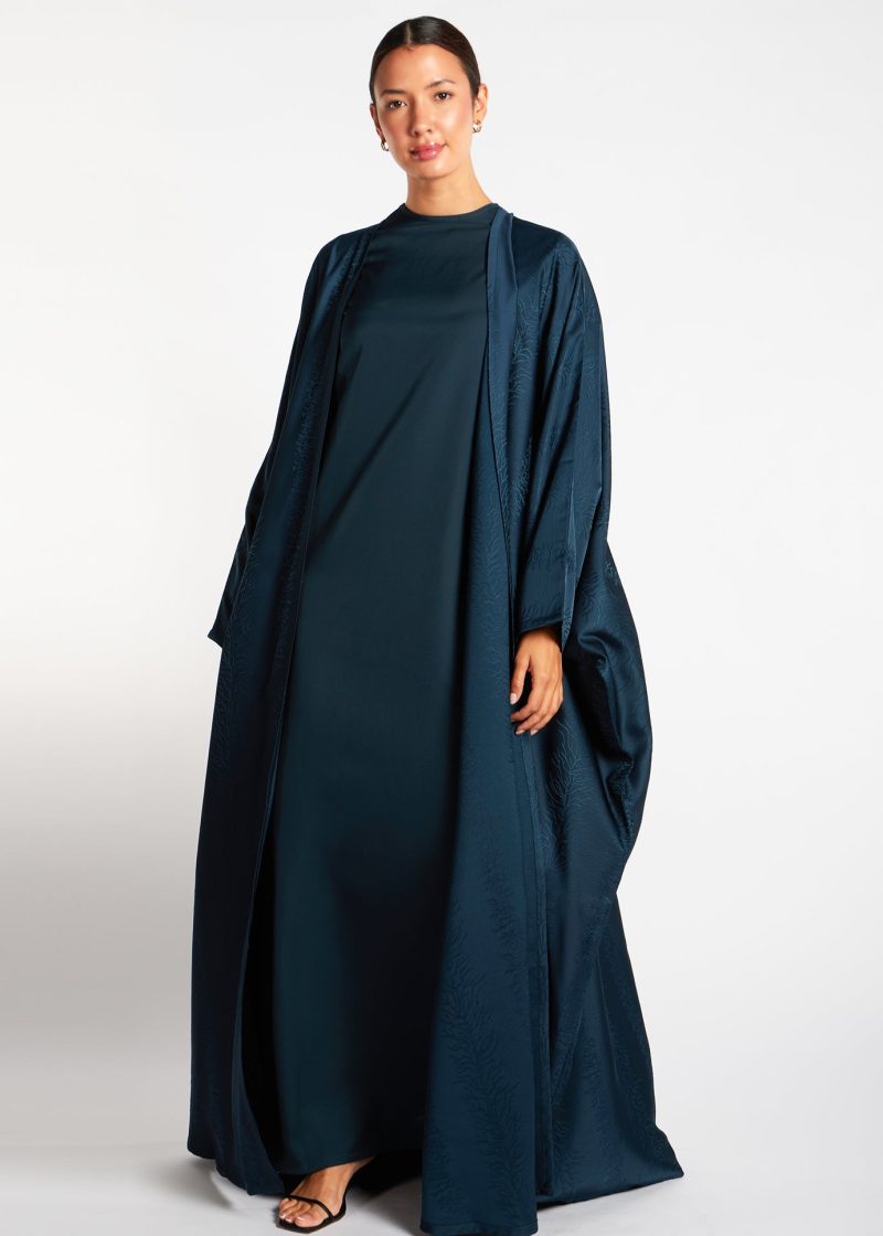 Open Abaya Mineral Blue 2