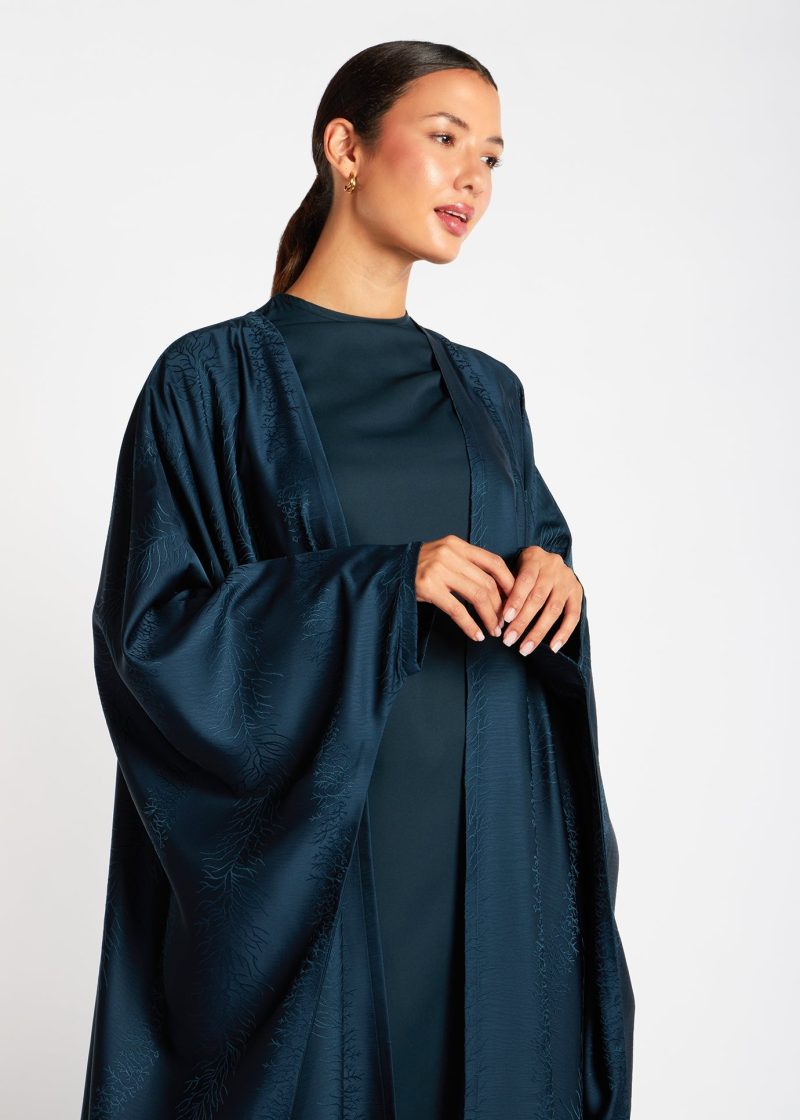 Open Abaya Mineral Blue 4