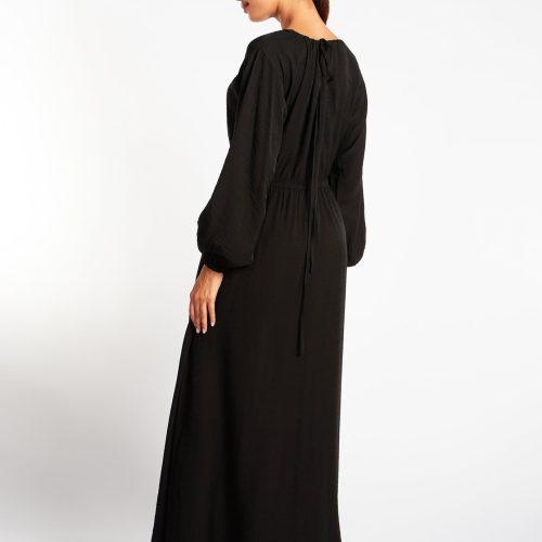 Pleated Abaya Black 3