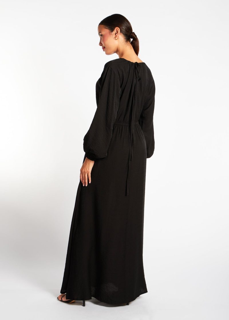 Pleated Abaya Black 3