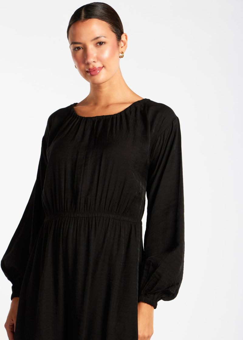 Pleated Abaya Black 4