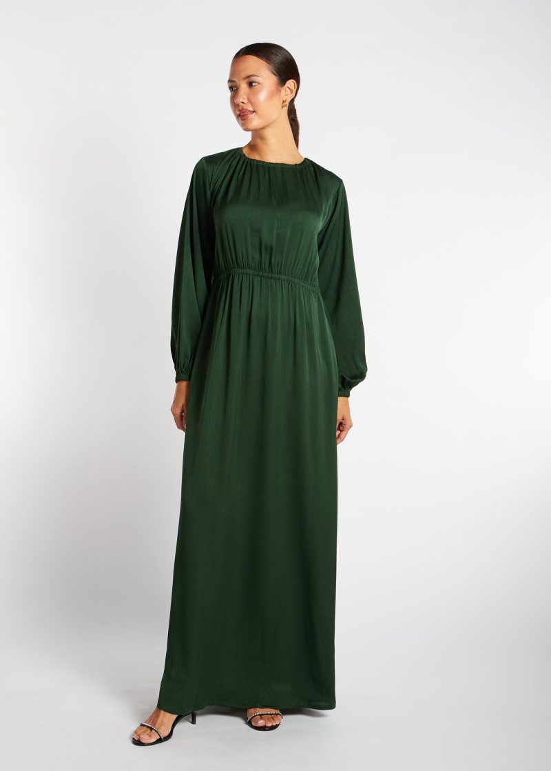 Pleated Abaya Green 2