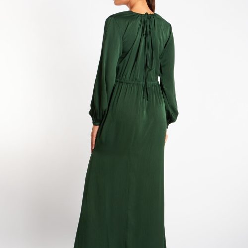 Pleated Abaya Green 3