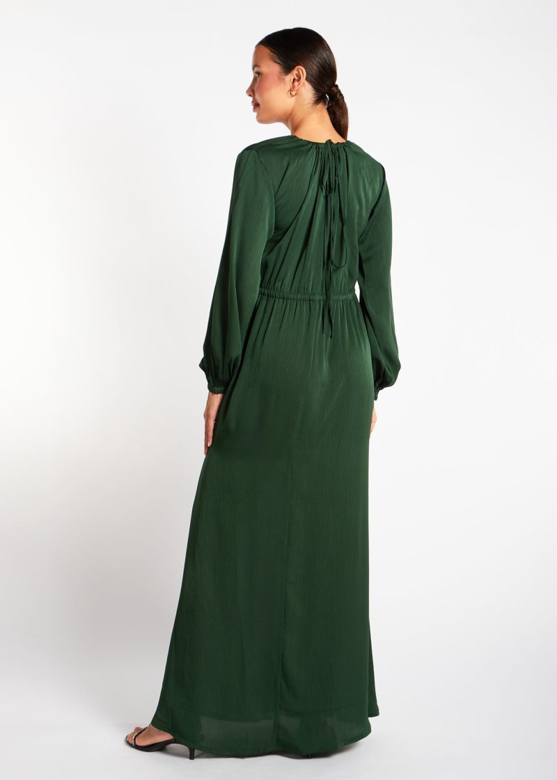 Pleated Abaya Green 3