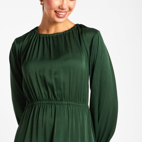 Pleated Abaya Green 4