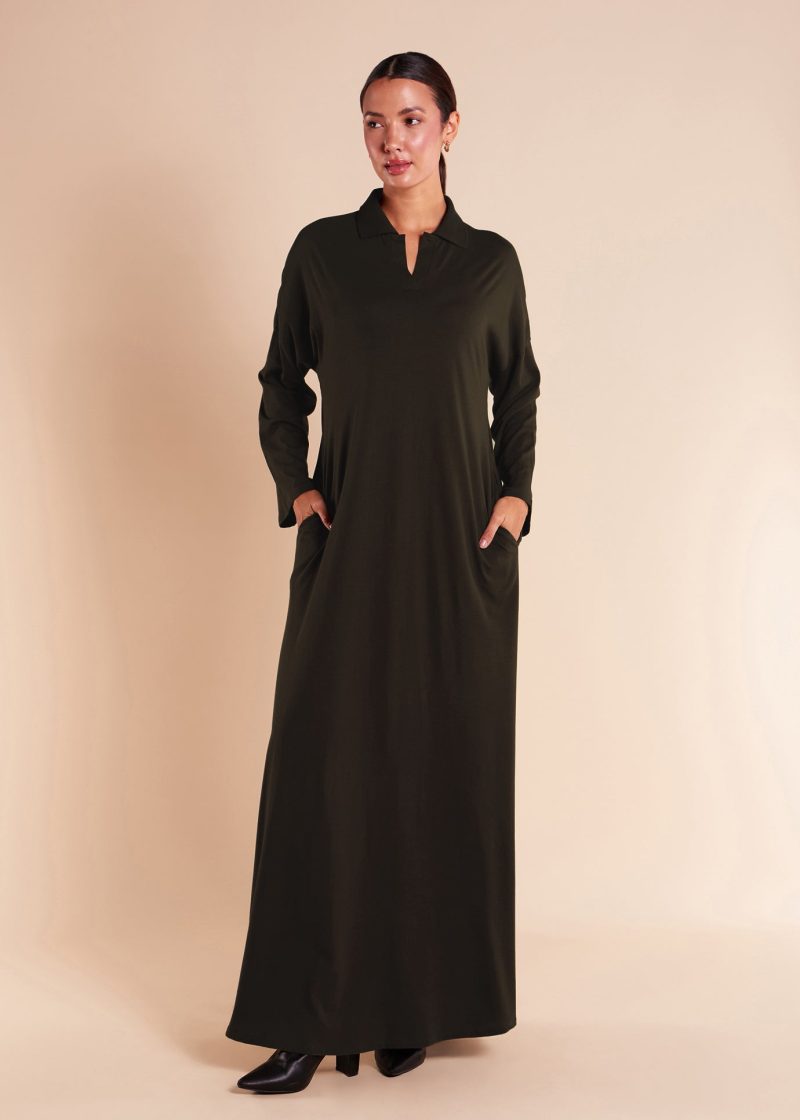 Polo Abaya Khaki 1