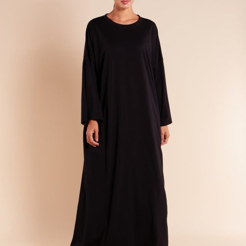 Relaxed Fit Abaya Black 1