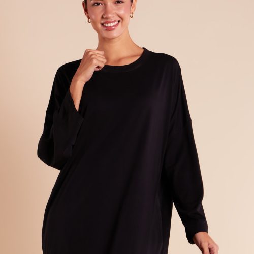 Relaxed Fit Abaya Black 3