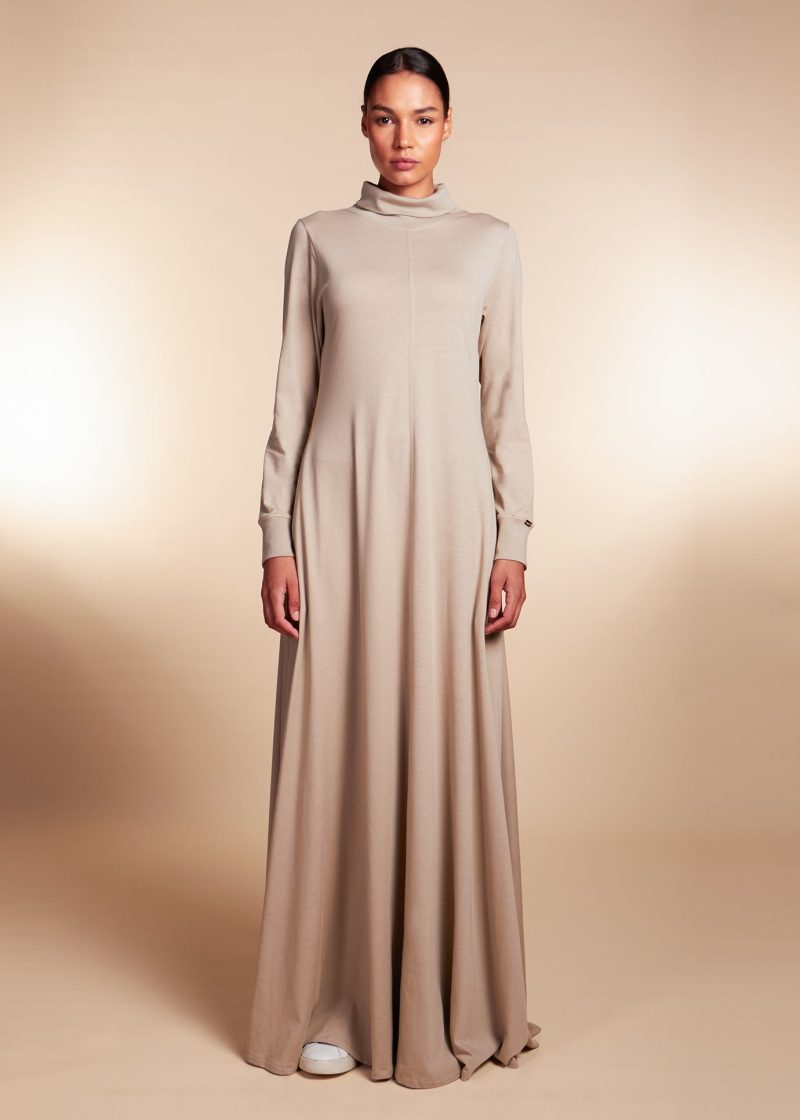 Seam Flared Abaya Cashmere 3