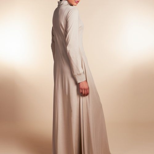 Seam Flared Abaya Cashmere 4