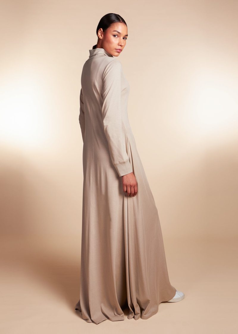 Seam Flared Abaya Cashmere 4