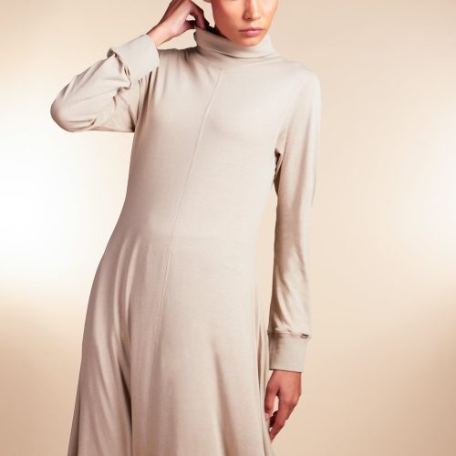 Seam Flared Abaya Cashmere 5