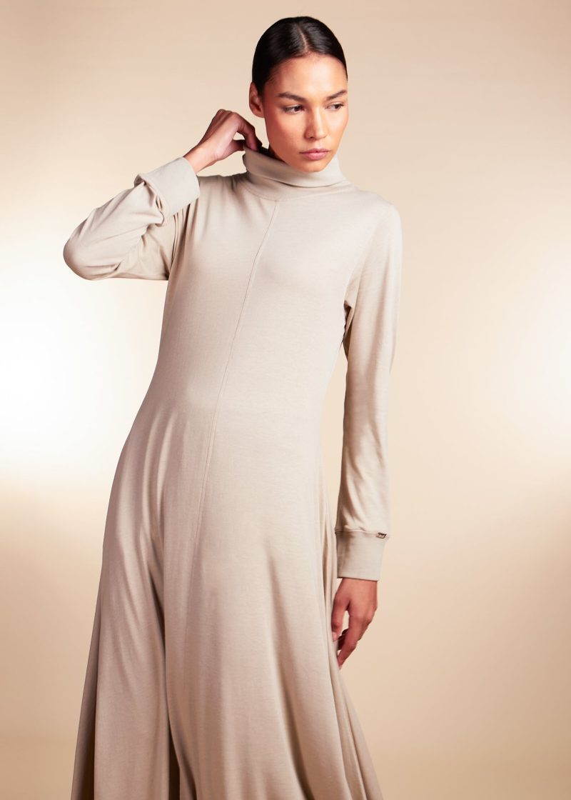 Seam Flared Abaya Cashmere 5