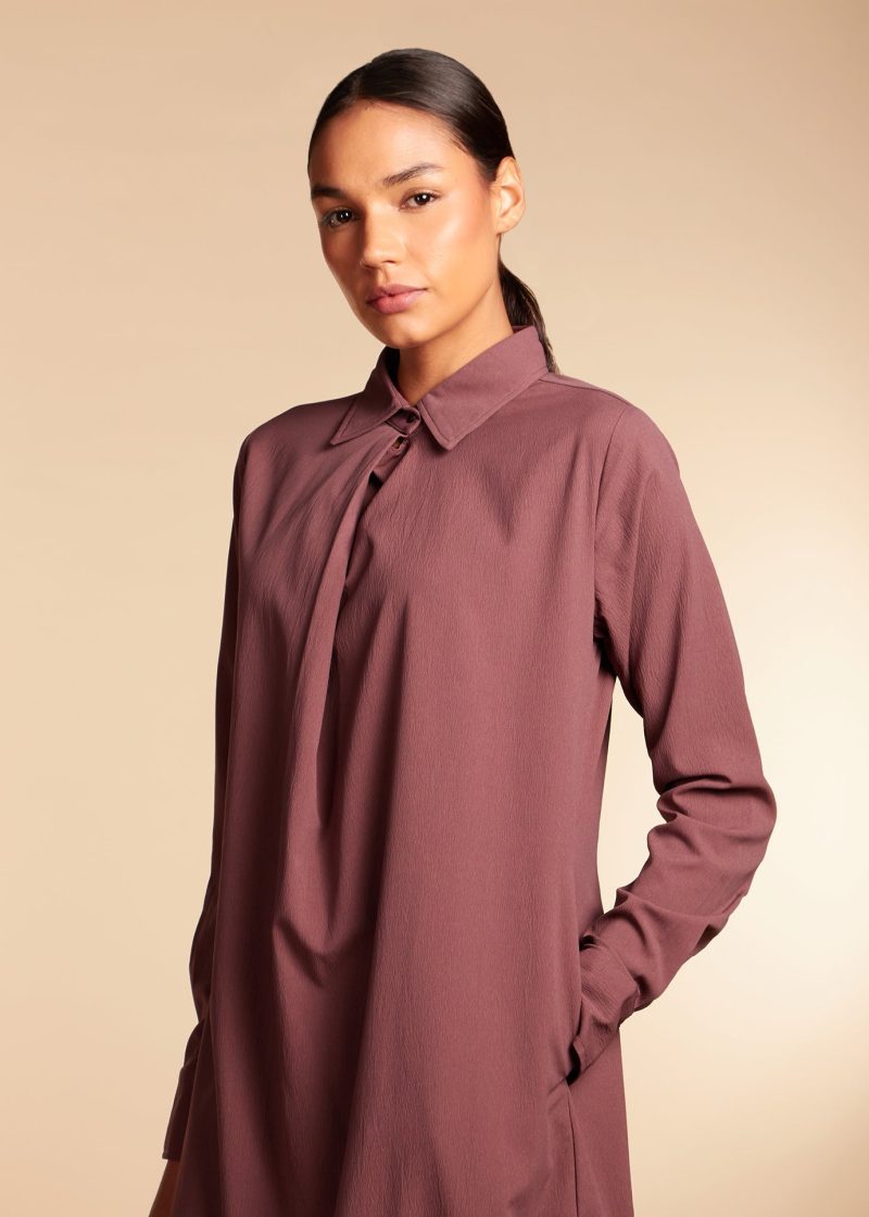 Shirted Abaya Taupe 3