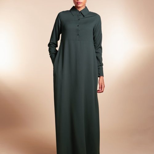 Shirted Maxi Dark Green 1